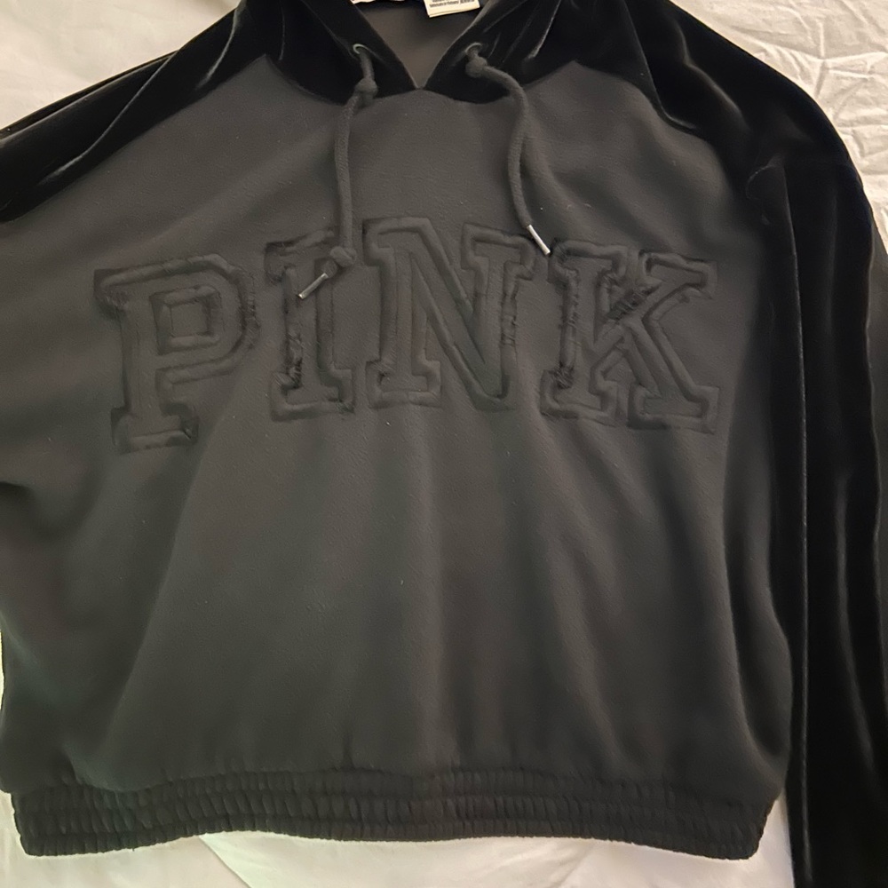 Good condition pink cropped hoodie